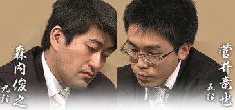 第64回NHK杯準々決勝 第2局 ▲森内俊之九段 – △菅井竜也五段